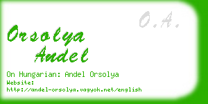 orsolya andel business card